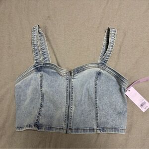 Women's Light Blue Denim Top Wild Fable